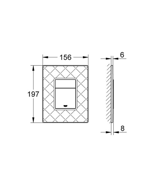 Immagine di Grohe Skate Cosmopolitan Piastra Di Azionamento Wc Vinaccia 38913XM0