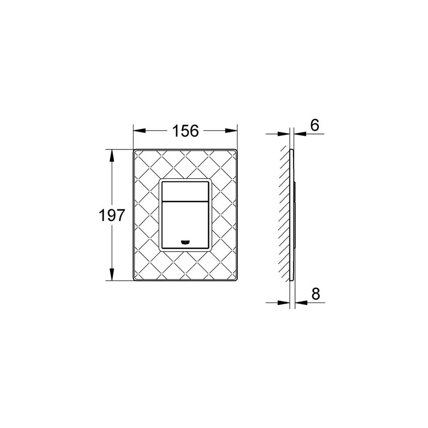 Immagine di Grohe Skate Cosmopolitan Piastra Di Azionamento Wc Nero 38913XN0