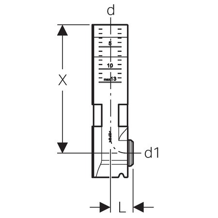 Immagine di Geberit Tubo di risciacquo per cassetta da incasso Geberit Unica, Unica+ e Sigma8 241.294.00.1