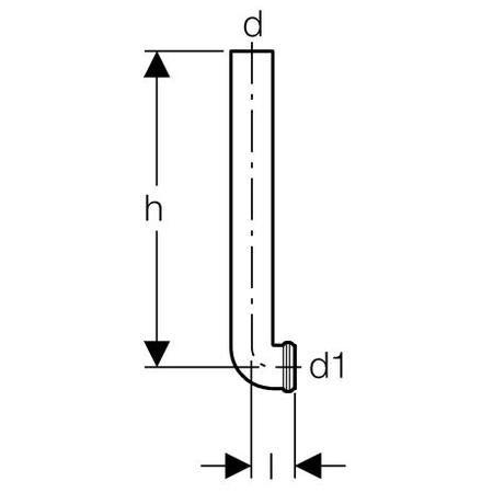 Immagine di Geberit Tubo di risciacquo per cassetta 110.700.00.2 816.712.00.1