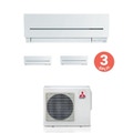 Immagine di Mitsubishi  MSZ-SF Climatizzatore trial split inverter Bianco | unità esterna 5,4 kW unità interne 7000+7000+7000 BTU MXZ-3E54VA2+3xMSZ-SF20VA 