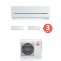 Immagine di Mitsubishi  MSZ-SF Climatizzatore trial split inverter Bianco | unità esterna 5,4 kW unità interne 5000+5000+9000 BTU MXZ-3E54VA2+2MSZ-SF15VA+MSZ-SF25VE 