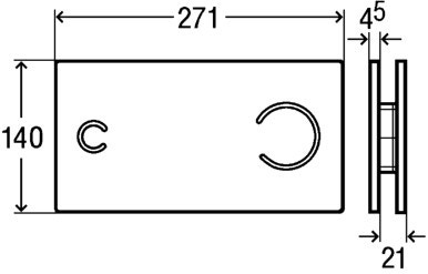 Immagine di Viega Visign for More 100 Placca di comando Wc Vetro trasparente/verde menta 630836