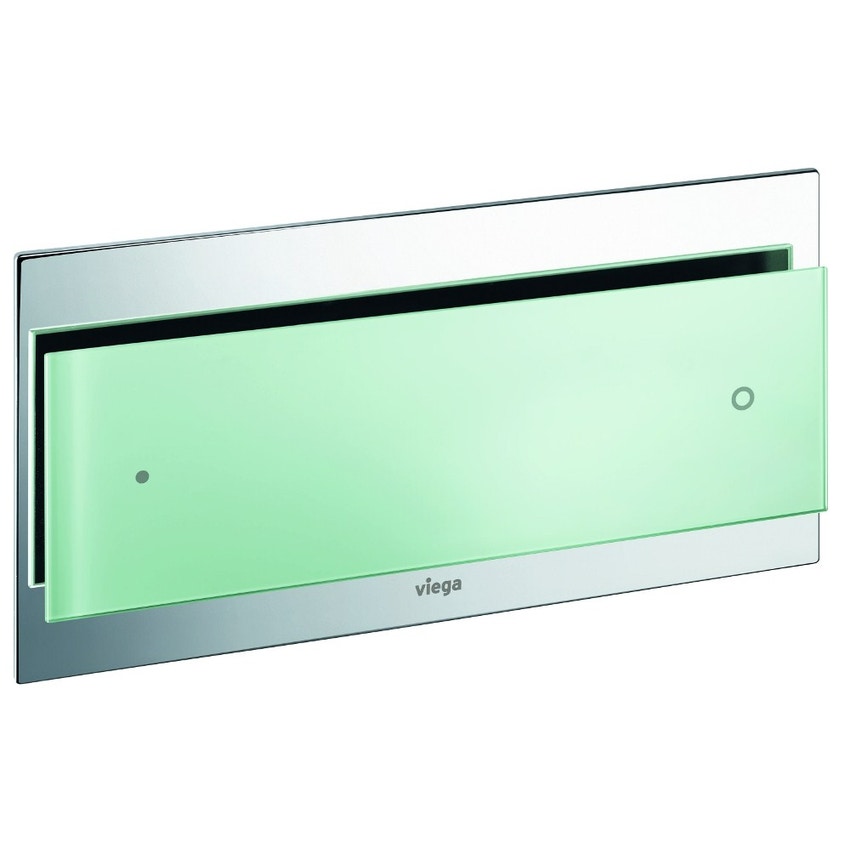 Immagine di Viega Visign for More 102 Placca di comando Wc Vetro trasparente/verde menta 630850