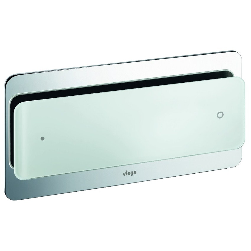 Immagine di Viega Visign for More 103 Placca di comando Wc Vetro trasparente/grigio chiaro 605643