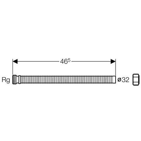 Immagine di Geberit Prolunga per il tubo del troppopieno 240.464.06.1