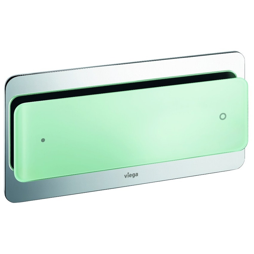 Immagine di Viega Visign for More 103 Placca di comando Wc Vetro trasparente/verde menta 630874