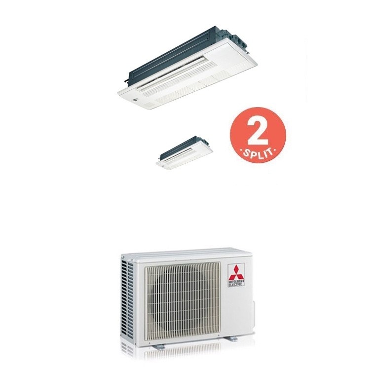 Immagine di Mitsubishi MLZ-KA R410A Climatizzatore dual split inverter Bianco | unità esterna 5,3 kW unità interne 9000+12000 BTU MXZ-2D53VA2+MLZ-KA25VA+MLZ-KA35VA 