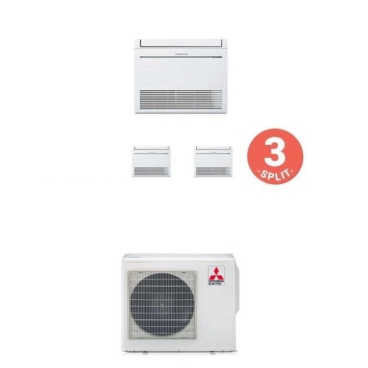 Immagine di Mitsubishi MFZ-KJ Climatizzatore trial split inverter | unità esterna 5.4 kW unità interne 9000+9000+18000 BTU MXZ-3E54VA2+2xMFZ-KJ25VE2+MFZ-KJ50VE2 