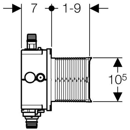Immagine di Geberit Kit universale per il montaggio ad incasso dei dispositivi di risciacquo per orinatoi 116.001.00.1