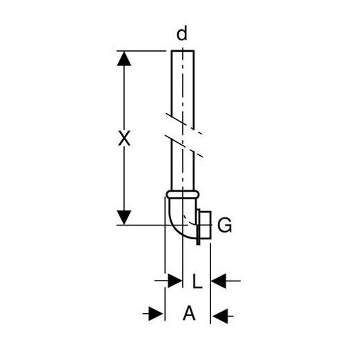 Immagine di Geberit Tubo di risciacquo ad incasso 119.703.16.1