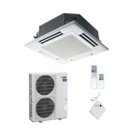 Immagine di Mitsubishi  PLA-EA Climatizzatore monosplit inverter Bianco | unità esterna POWER INVERTER unità interna 45000 BTU con griglia bianca e telecomando a infrarossi PUHZ-ZRP125VKA3-PLA-RP125EA