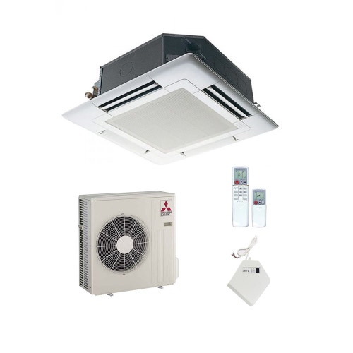 Immagine di Mitsubishi PLA-EA Climatizzatore monosplit inverter | unità esterna STANDARD INVERTER unità interna 21000 BTU con griglia bianca e telecomando a infrarossi SUZ-KA60VA6-PLA-RP60EA