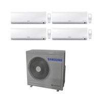 Immagine di Samsung NEW STYLE PLUS Climatizzatore quadri split inverter Bianco | unità esterna 7 kW unità interne 7000+7000+7000+7000 BTU AJ070MCJ4EH/EU+4xAR07NXFHBWKNEU