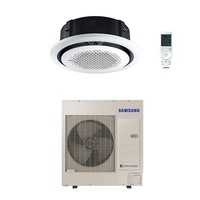 Immagine di Samsung CASSETTA 360° Climatizzatore monosplit inverter | unità esterna 9 kW unità interna 30000 BTU Con pannello circolare bianco e comando wireless AC090MN4PKH/EU-AC090MXADKH/EU-PC4NUNMAN-AR-KH00E
