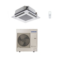 Immagine di Samsung Cassetta 4 VIE Climatizzatore monosplit inverter | unità esterna 10 kW unità interna 35000 BTU con pannello e comando wireless AC100MN4DKH/EU-AC100MXADKH/EU-PC4NUSKAN-MR-EH00