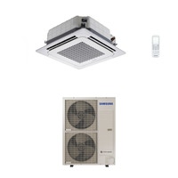 Immagine di Samsung Cassetta 4 VIE Climatizzatore monosplit inverter | unità esterna 14 kW unità interna 48000 BTU con pannello e comando wireless trifase AC140MN4DKH/EU-AC140MXADNH/EU-PC4NUSKAN-MR-EH00
