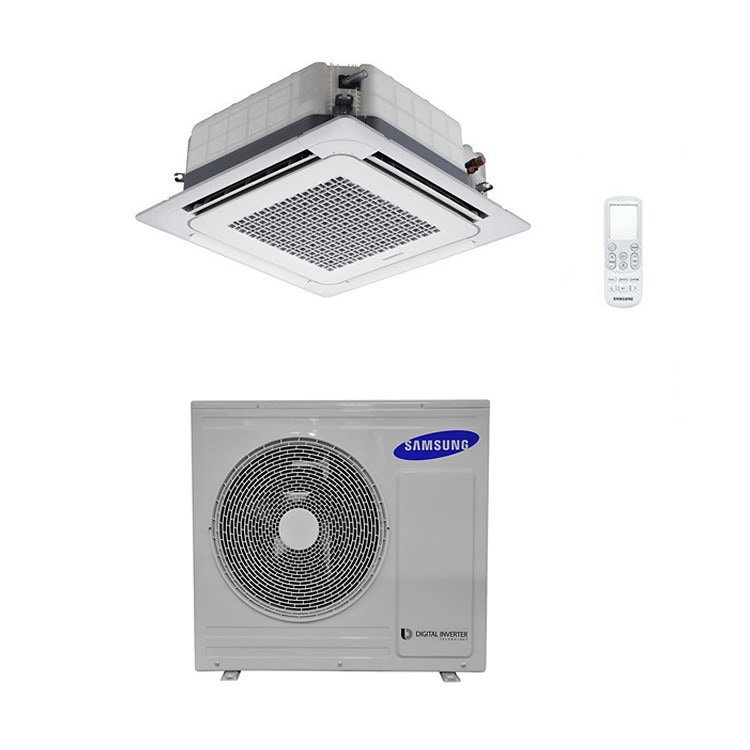 Immagine di Samsung MINI CASSETTA 4 VIE Climatizzatore monosplit inverter | unità esterna 6 kW unità interna 21000 BTU con pannello e comando wireless AC060MNNDKH/EU-AC060MXADKH/EU-PC4SUSMBN-MR-EH00