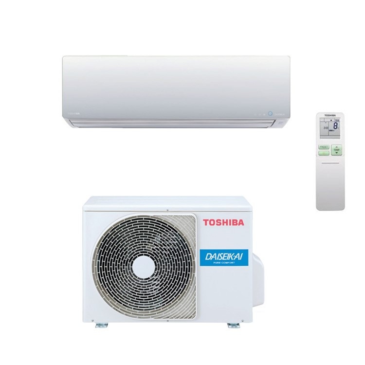 Immagine di Toshiba SUPER DAISEIKAI 8 Climatizzatore monosplit inverter | unità esterna 2.5 kW unità interna 9000 BTU RAS-10G2AVP-E+RAS-10G2KVP-E