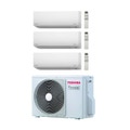 Immagine di Toshiba AKITA EVO II Climatizzatore trial split inverter Bianco | unità esterna 5.2 kW unità interne 7000+9000+16000 BTU RAS-3M18S3AV-E+M07N3KV2-E1+B10N3KV2-E1+B16N3KV2-E1