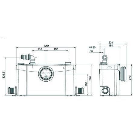Immagine di SFA Sanitrit Saniplus Trituratore da esterno SSS