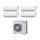 Toshiba AKITA EVO II Climatizzatore quadri split inverter Bianco | unità esterna 8 kW unità interne 7000+7000+7000+7000 BTU RAS-4M27S3AV-E+4xRAS-M07N3KV2-E1