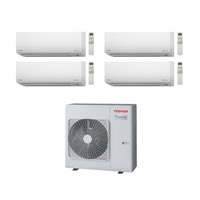 Immagine di Toshiba AKITA EVO II Climatizzatore quadri split inverter Bianco | unità esterna 8 kW unità interne 7000+9000+12000+24000 BTU RAS-4M27S3AV+M07N3KV2+B10N3KV2+B13N3KV2+M24N3KV2