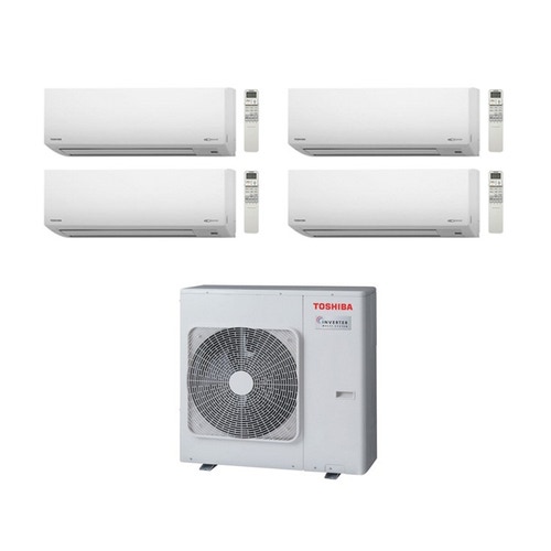 Immagine di Toshiba AKITA EVO II Climatizzatore quadri split inverter Bianco | unità esterna 8 kW unità interne 7000+9000+12000+24000 BTU RAS-4M27S3AV+M07N3KV2+B10N3KV2+B13N3KV2+M24N3KV2
