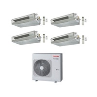 Immagine di Toshiba CANALIZZABILE G3DV MULTI Climatizzatore quadri split inverter | unità esterna 8 kW unità interne 7000+7000+7000+7000 BTU RAS-4M27S3AV-E+4xRAS-M07G3DV-E