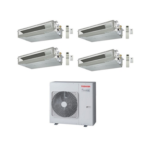 Immagine di Toshiba CANALIZZABILE G3DV MULTI Climatizzatore quadri split inverter | unità esterna 8 kW unità interne 7000+9000+18000+18000 BTU RAS-4M27S3AV-E+M07G3DV-E+M10G3DV-E+2xM16G3DV-E