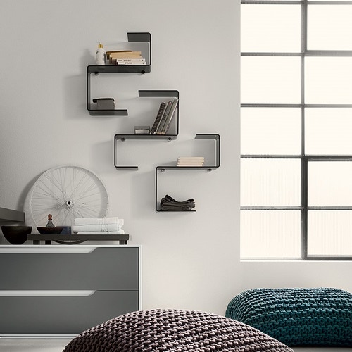 Immagine di Inda AVENUE mensola a "S", finitura cromo/smoke A5783ADL