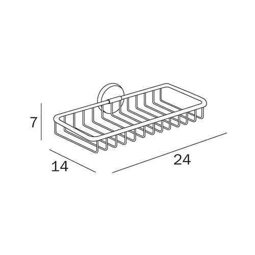 Immagine di Inda Colorella cestino 14x24, finitura cromo A23510 CR