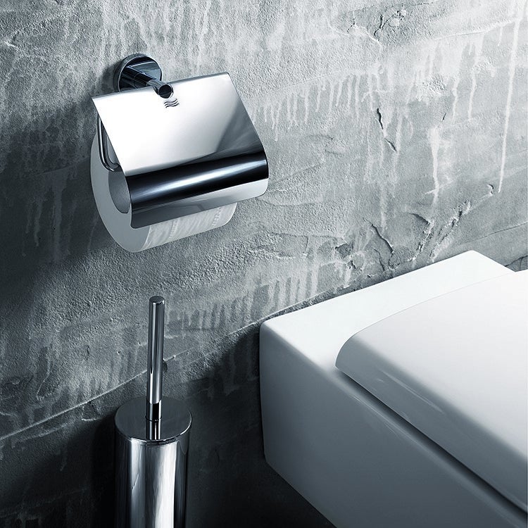 Immagine di Inda GEALUNA portarotolo con coperchio, finitura cromo A10260CR