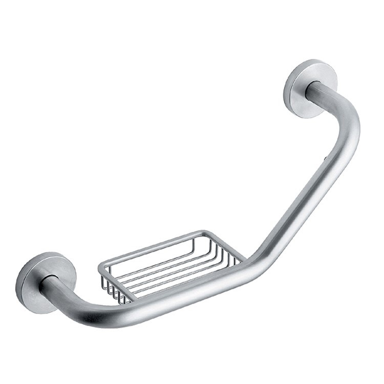 Immagine di Inda Inox maniglione con cestino 1.500N(150Kg), finitura inox spazzolato A14920 NS