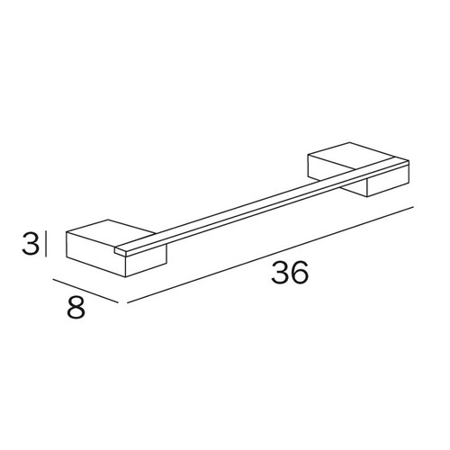 Immagine di Inda Logic portasalviette interasse 30cm, finitura cromo A3318A CR