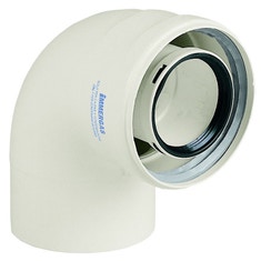 Immagine di Immergas Kit curva  90ø scarico fumi coassiale 60/100 PPS 3.012093