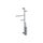 Inda Touch asta attrezzata con portasalviette, portarotolo e portascopino, finitura cromo A4682A CR
