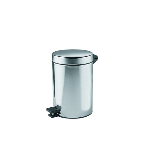 Immagine di Inda Hotellerie gettacarta con coperchio e padale e base antiscivolo, finitura inox A04023 AL