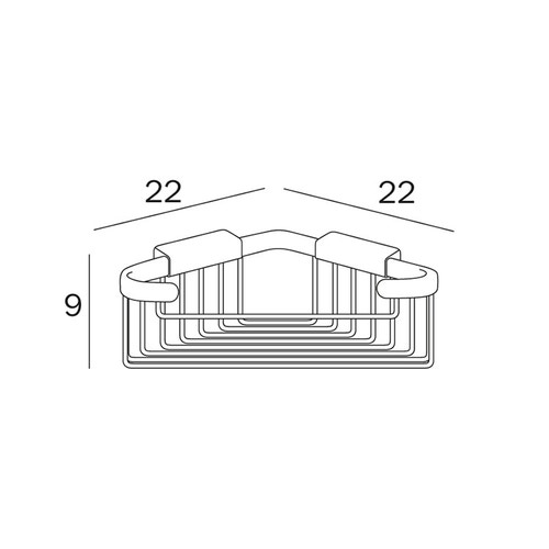 Immagine di Inda Hotellerie angolare, finitura cromo AV031A CR