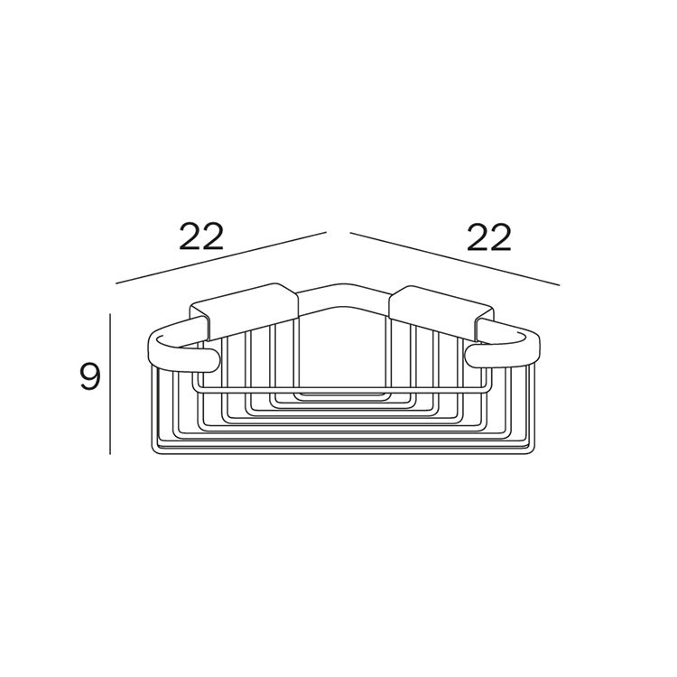 Immagine di Inda Hotellerie angolare, finitura cromo AV031A CR