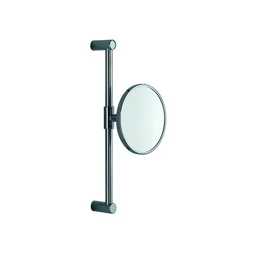 Immagine di Inda Hotellerie specchio ingranditore a parete su asta saliscendi, diametro parabola 18cm, finitura cromo A0458E CR