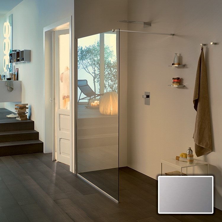 Immagine di Inda Walk In parete doccia in vetro temperato 6mm, vetro grigio B2562 A AN 14
