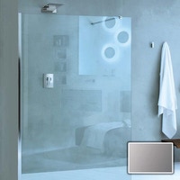 Immagine di Inda Walk In parete doccia in vetro temperato 8mm, vetro grigio, Trattamento Anticalcare B2583 0 AN 141A