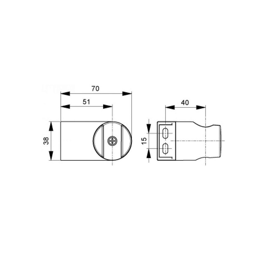 Immagine di Ideal Standard Supporto a parete ad inclinazione regolabile, finitura cromo B0029AA