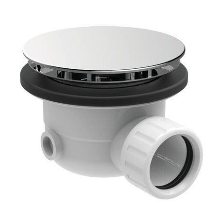 Immagine di Ideal Standard Piletta sifonata ispezionabile per foro Ø90 mm con coperchio piatto, finitura cromo T8520AA