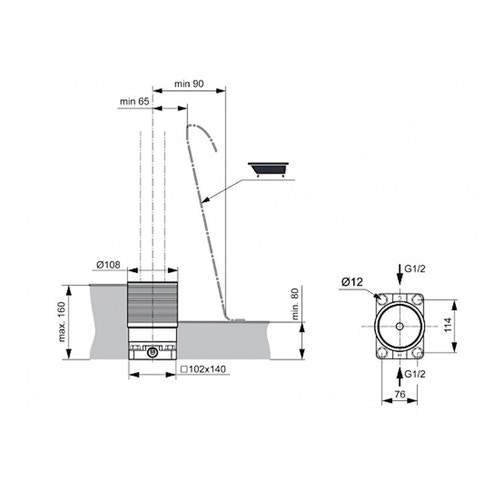 Immagine di Ideal Standard Corpo ad incasso a pavimento, neutro A6133NU