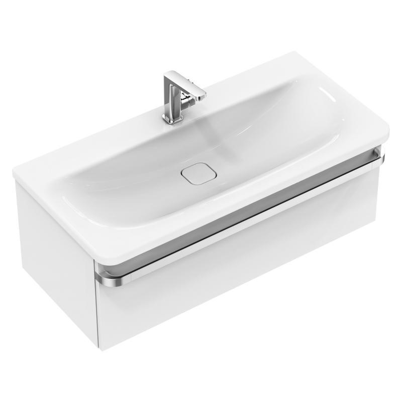 Immagine di Ideal Standard TONIC II lavabo Top 100 x 50 cm con foro rubinetteria senza troppopieno, marrone chiaro K0862FM