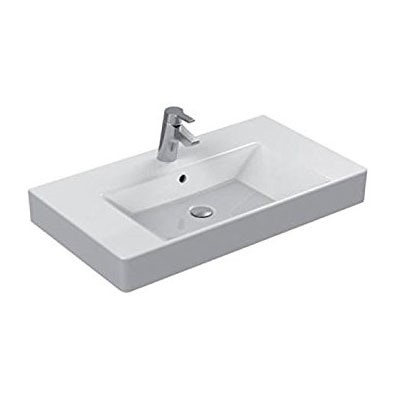 Immagine di Ideal Standard STRADA lavabo 80 x 45 cm con foro per rubinetteria con troppopieno, bianco K081001