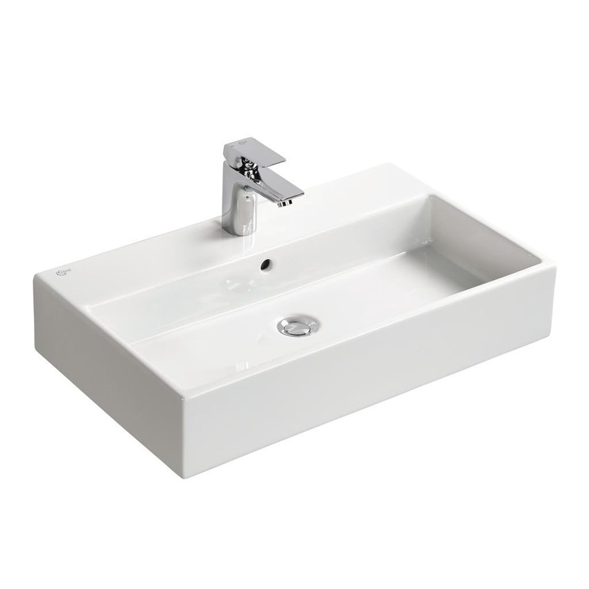Immagine di Ideal Standard STRADA lavabo L.70 P.42 cm, con foro per rubinetteria, con troppopieno, colore bianco K078201