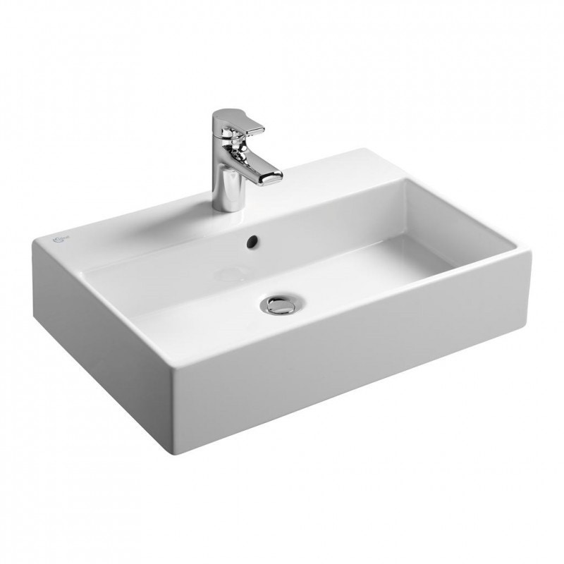 Immagine di Ideal Standard STRADA lavabo L.60 P.42 cm, con foro per rubinetteria, con troppopieno, colore bianco K077801